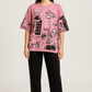 SR-PLANET PRINTED PJ SUIT - PINK