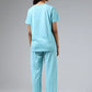 HN-SEA GREEN STAY CUTE PRINTED NIGHT SUIT