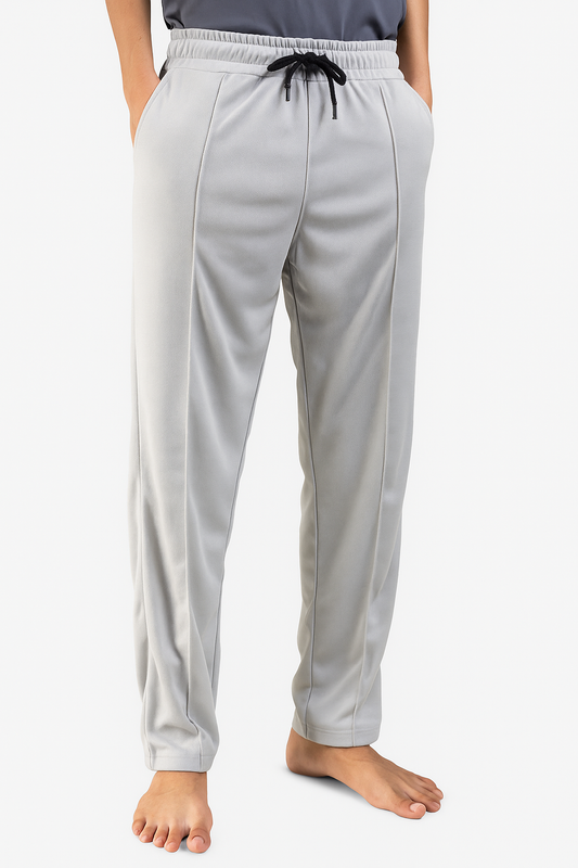 STRAIGHT FIT STRIPE TROUSER-GREY