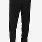 STRAIGHT FIT STRIPE TROUSER-BLACK