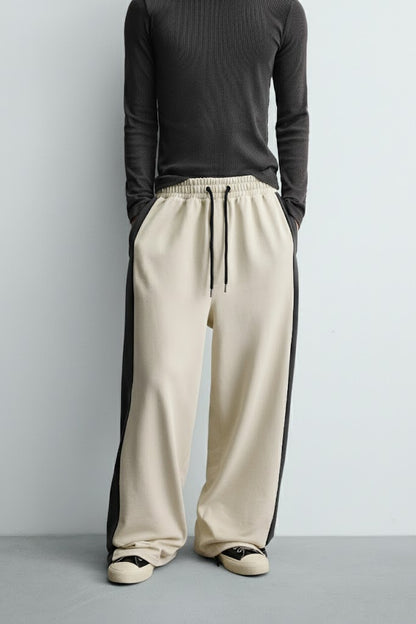 Dual-Tone Wide Leg Trouser
