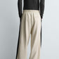Dual-Tone Wide Leg Trouser