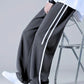 Minimal Stripe  Baggy Trouser - Streel Grey