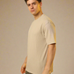 Oversized Waffle Knit Tee For Men - Biege