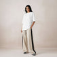 Dual-Tone Wide Leg Trouser