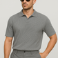 Waffle Knitted Polo - Grey