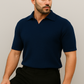 Waffle Knitted Polo - Navyblue