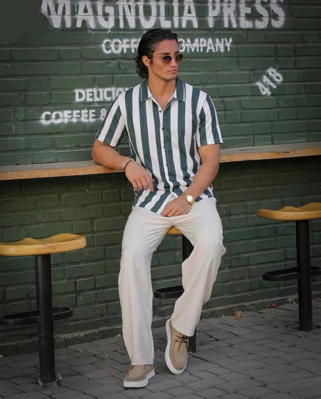 Sharp Lines Shirt - Glazed Green