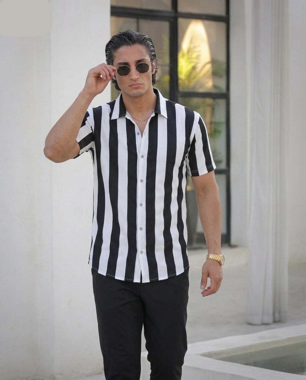 Sharp Lines Shirt - Black
