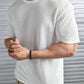 Oversized Waffle Knit Tee For Men - White