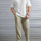 Oversized Waffle Knit Tee For Men - White