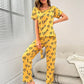 HN-YELLOW LOVE HEART PRINTED NIGHT SUIT