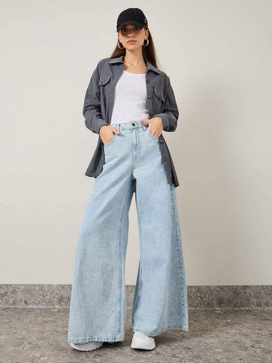 Premium Wide Leg Jeans - Drift