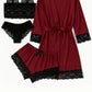 Royal Bridal Silk 4pcs set - Maroon
