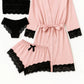 Royal Bridal Silk 4pcs set - Darkpink