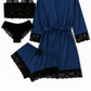 Royal Bridal Silk 4pcs set - NavyBlue