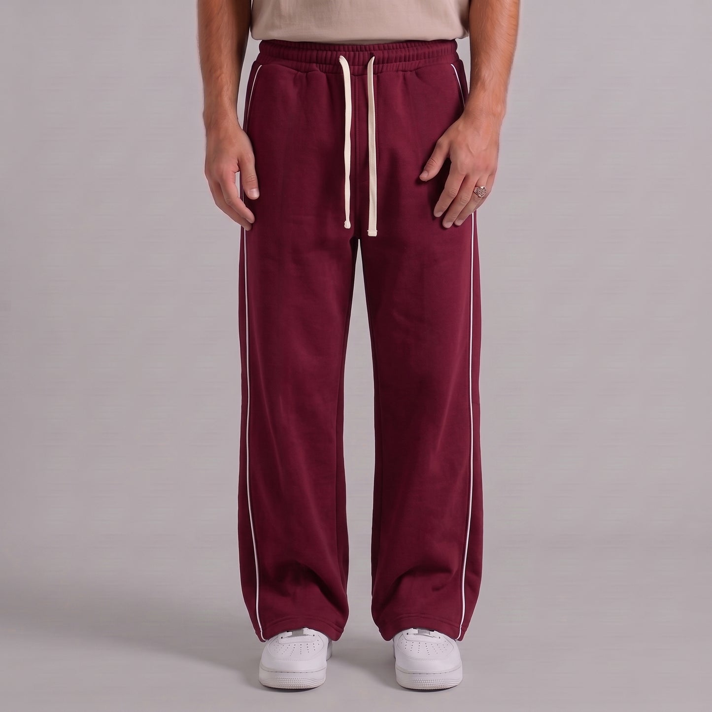 Classic Stripe Trouser - Bordeaux