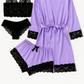 Royal Bridal Silk 4pcs set - Lilac