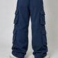 Core Oversized Fleece Cargo Trousers - Deep Navy