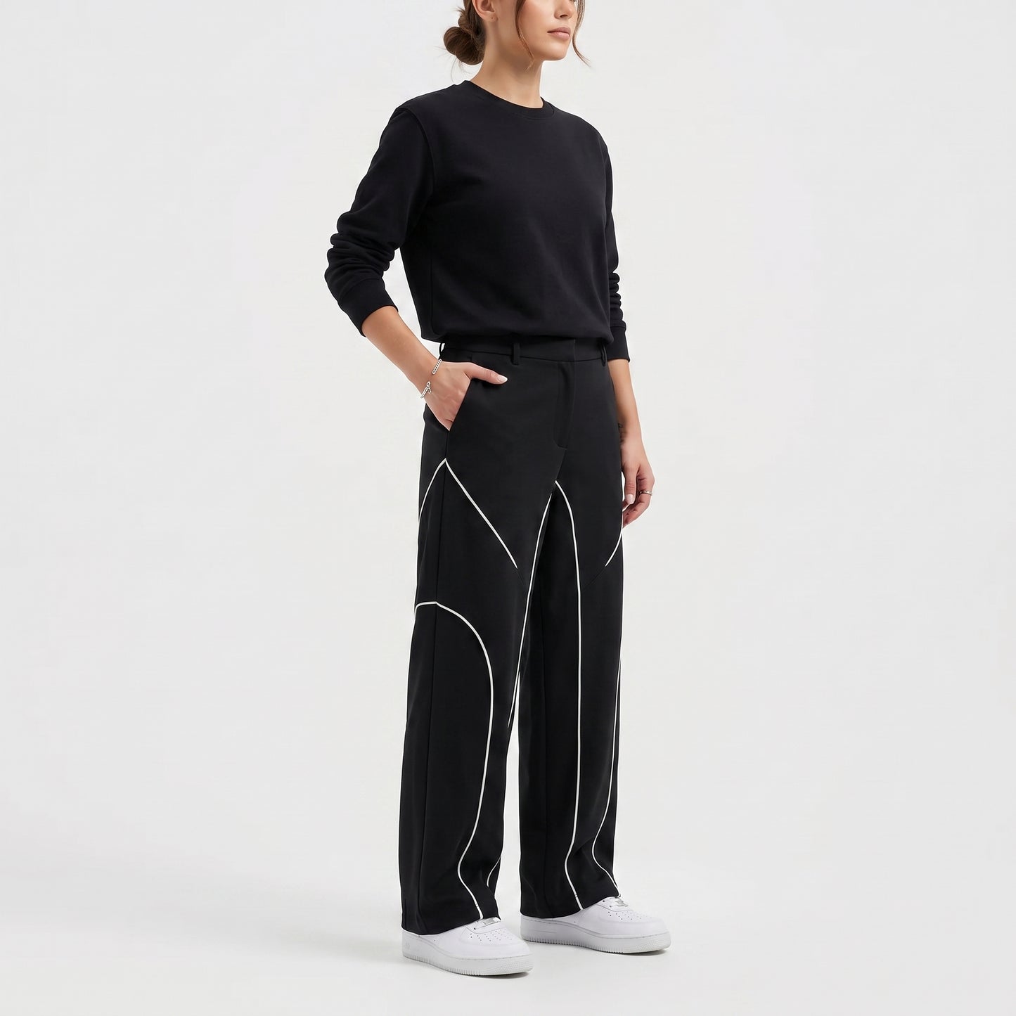Flexline Baggy Trouser - Black