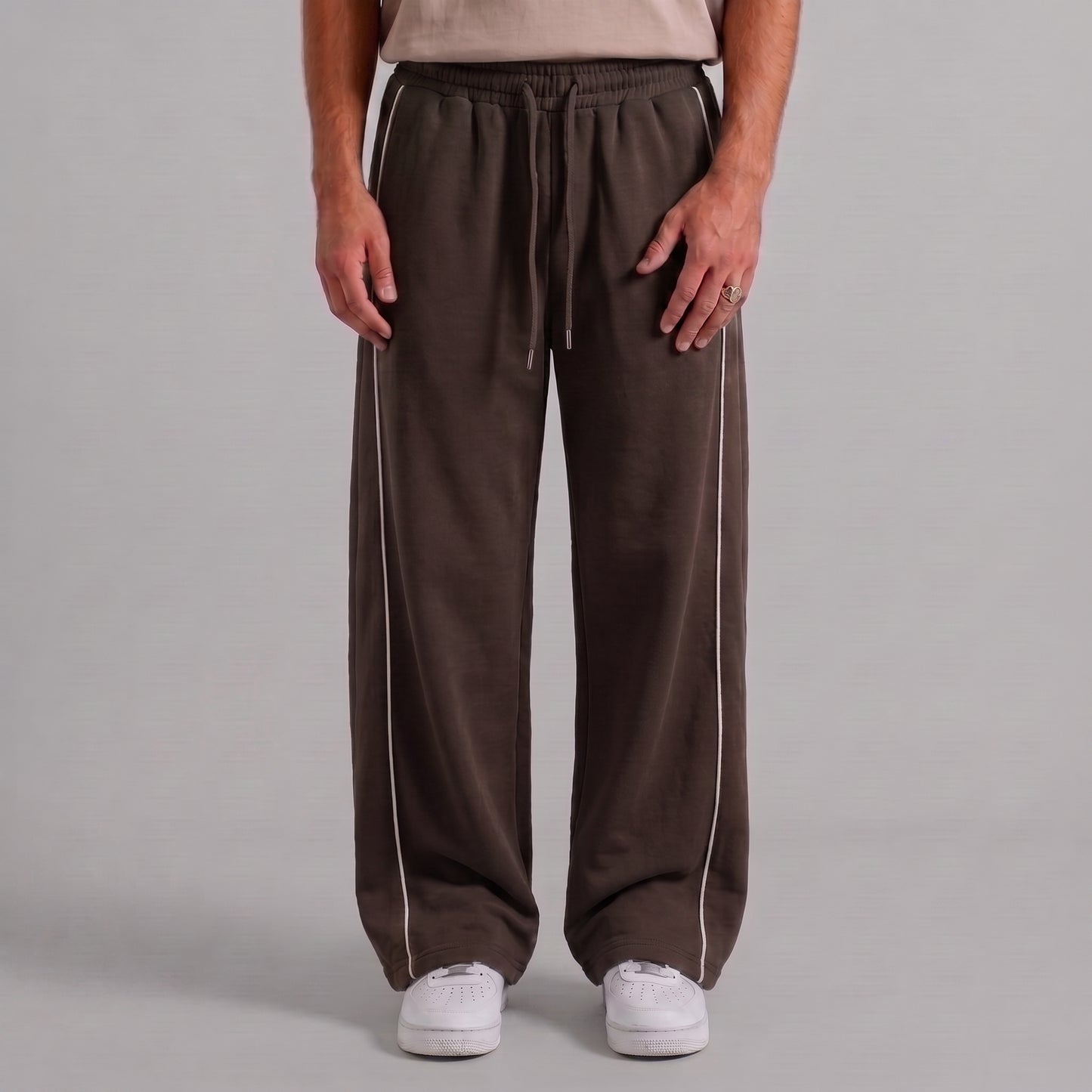 Classic Stripe Trouser - Cocoa Brown