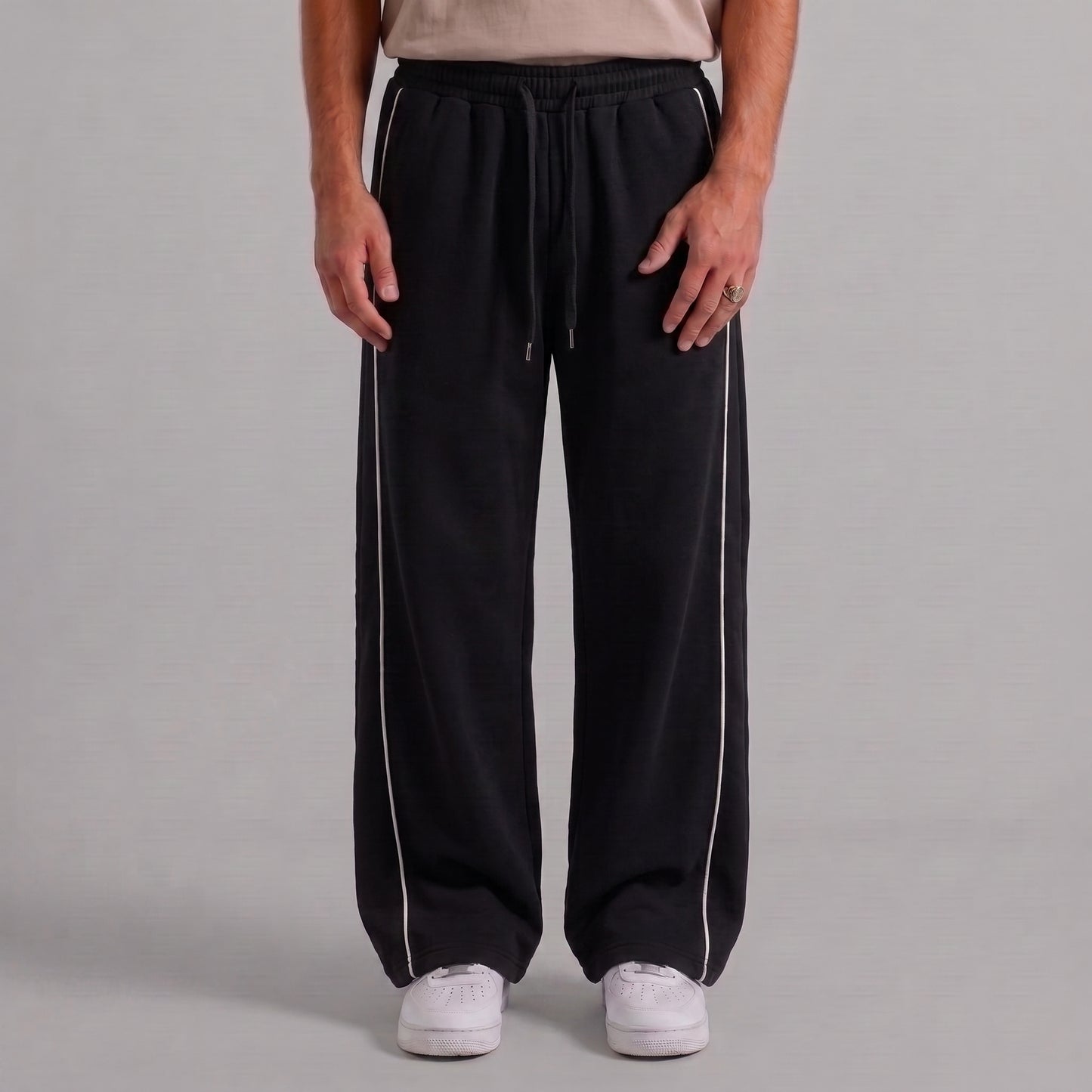 Classic Stripe Trouser - Midnight Black