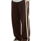 Side Stripe  Baggy Trouser - Mocha