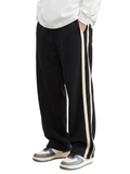Side Stripe  Baggy Trouser - Black