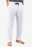 STRAIGHT FIT STRIPE TROUSER - WHITE