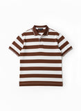 OLD MONEY STRIPE POLO  - Brown