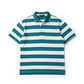 OLD MONEY STRIPE POLO - Ocean Teal
