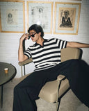 Johnny Collar Waffle Textured Polo - Black