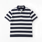 OLD MONEY STRIPE POLO - Navy