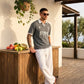 Signature Print Johnny Polo - Sage Grey