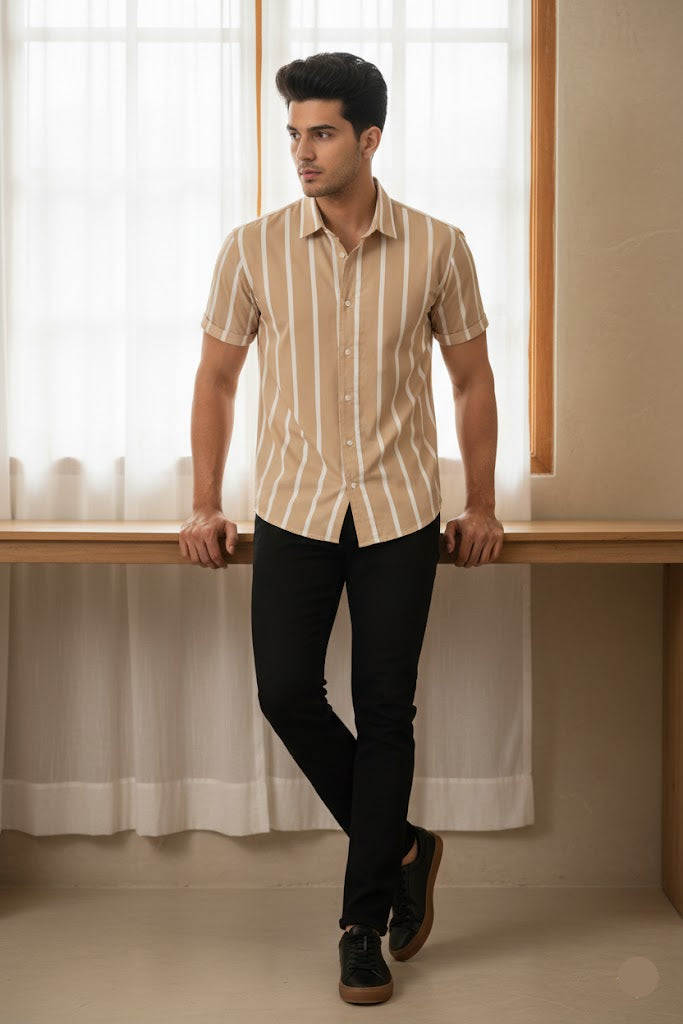 Stripe Shirt - Beige